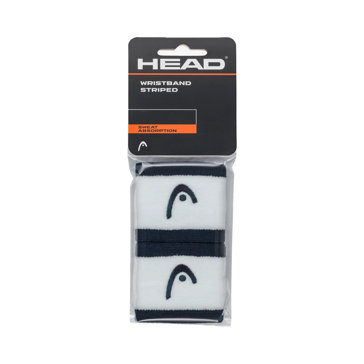 Poignet Head blanc &amp; bleu marine x2