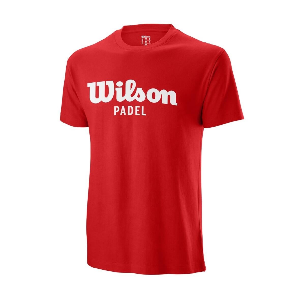 Wilson Padel Script Baumwoll-T-Shirt – Rot