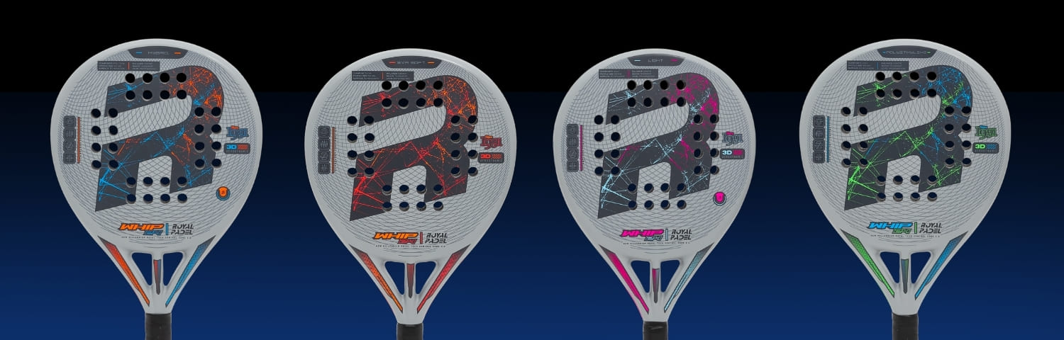 Illustration bannière Raquettes de padel Royal Padel Whip