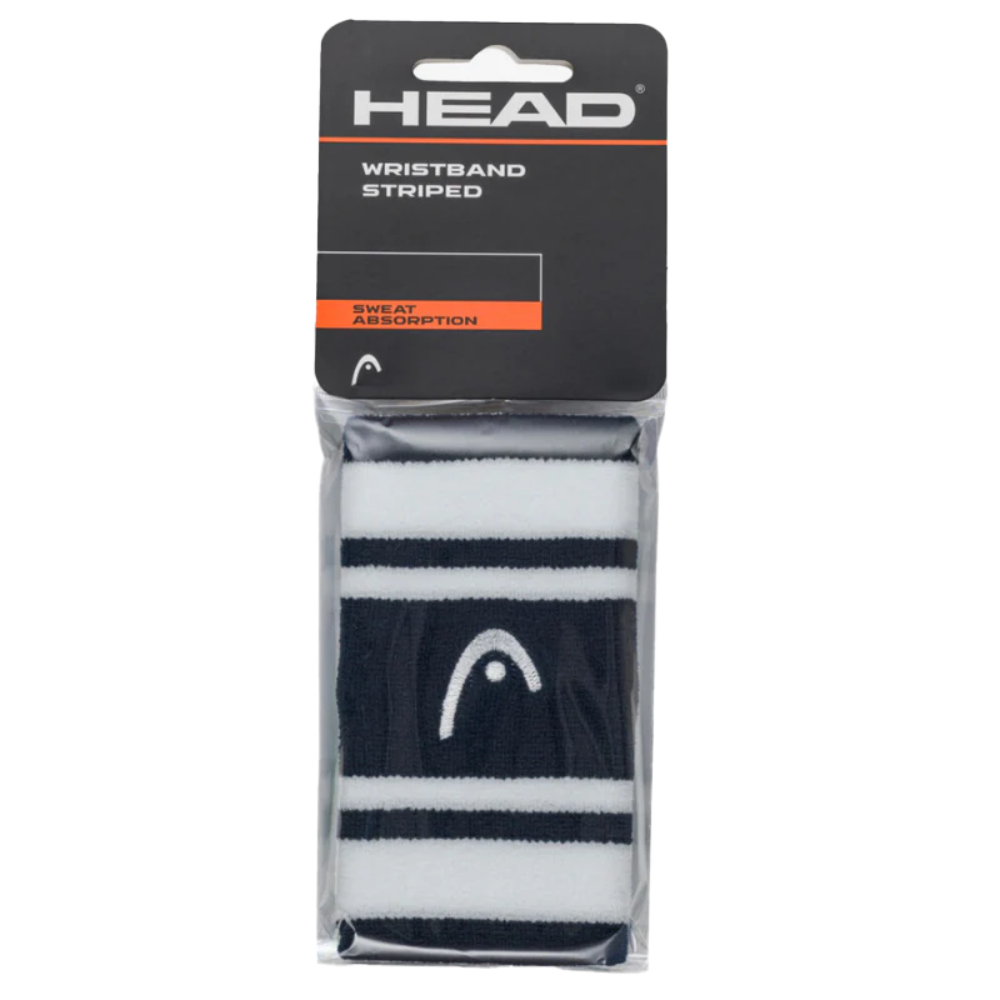 Poignet Head x2 Bleu marine et Blanc Large 5&quot;