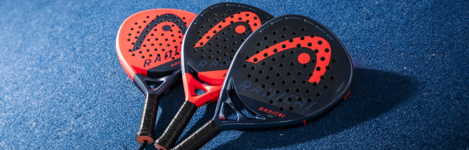 Illustration bannière Head padel rackets radical