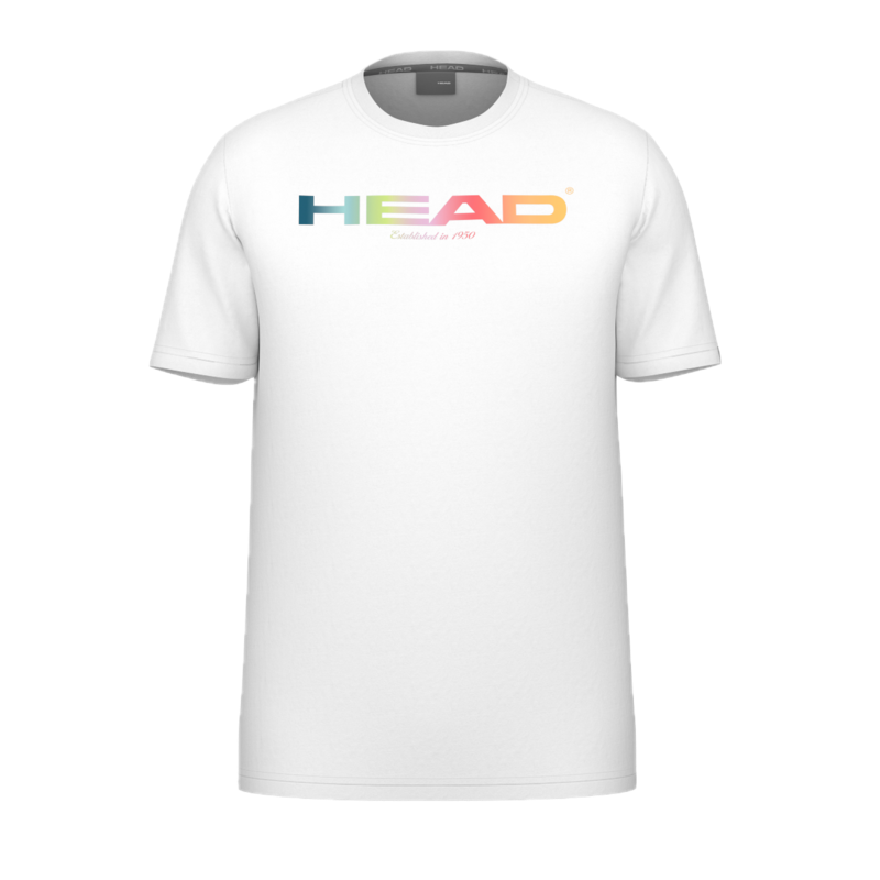 T-Shirt Head Rainbow Men Blanc