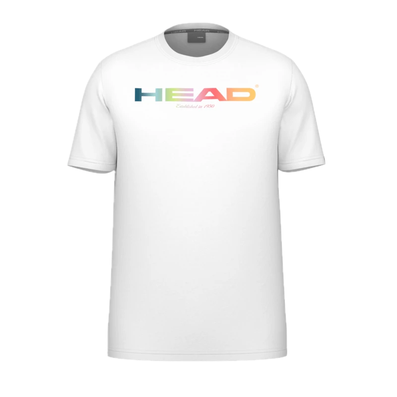 T-Shirt Head Rainbow Men Blanc