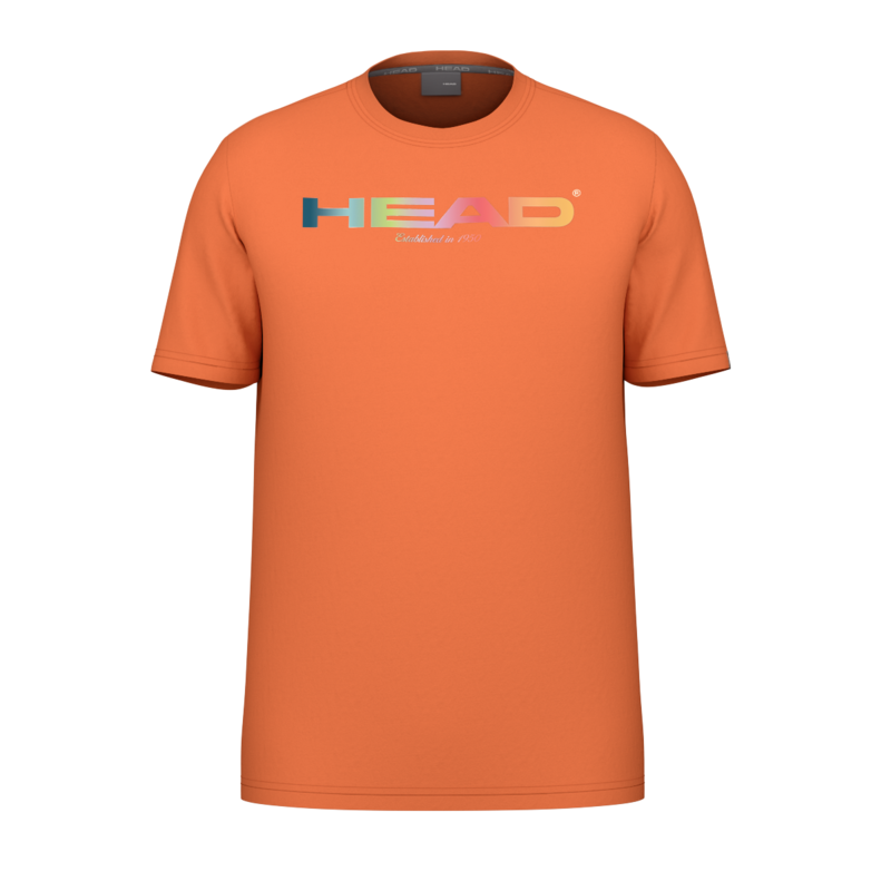 T-Shirt Head Rainbow Men Orange