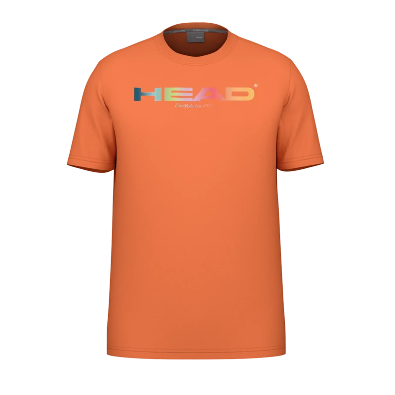 T-Shirt Head Rainbow Men Orange