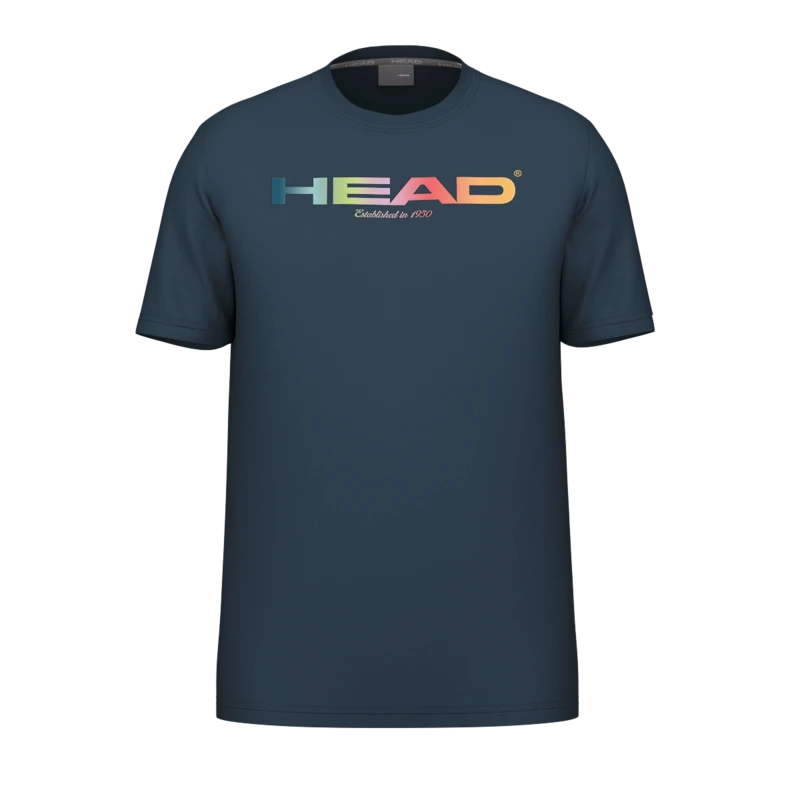 T-Shirt Head Rainbow Men Bleu marine