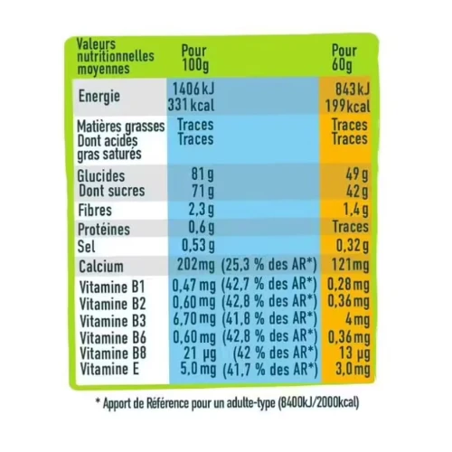 Pâte de fruit Andros abricot banane x32