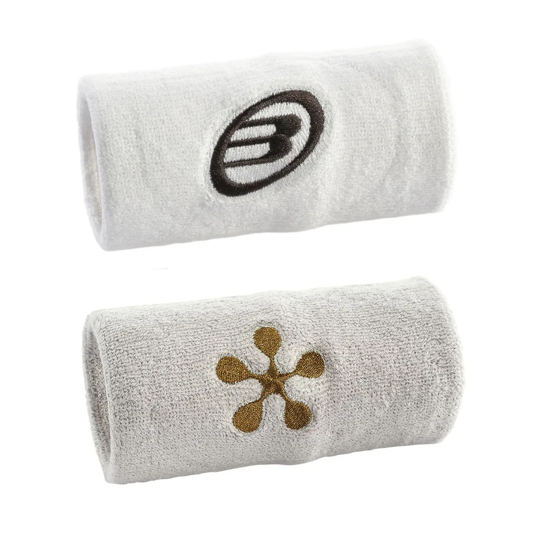 Poignets Éponge Bullpadel Premier Padel Blanc et Gris 