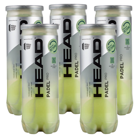 5 rör med Head Pro Padel Balls