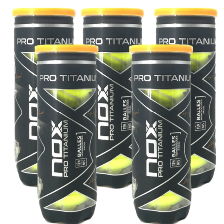 5 dosen Nox Titanium Pro Padelbällen