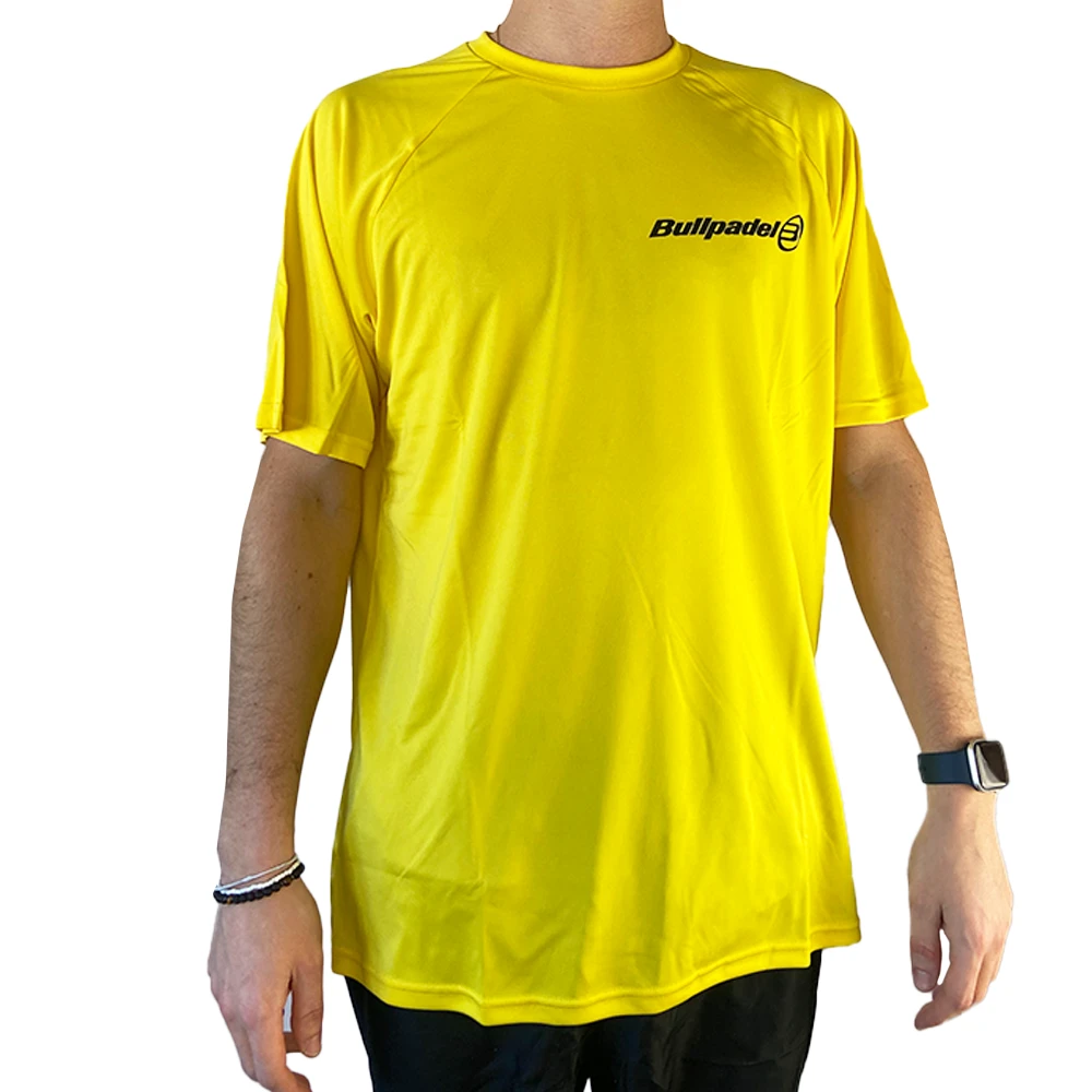 T-SHIRT HOMME BULLPADEL PRESENTE  JAUNE
