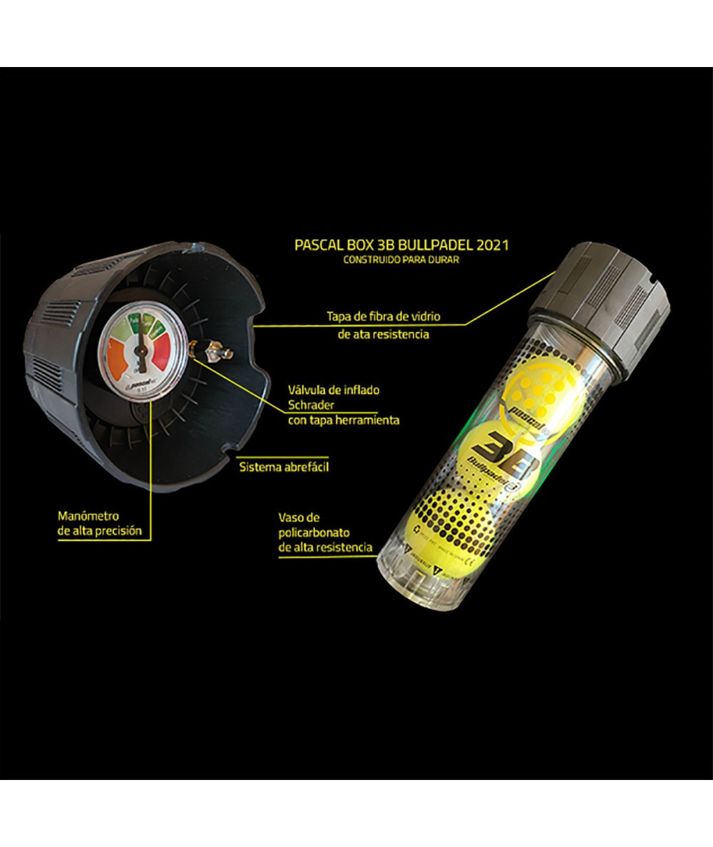Pascal Box Bullpadel - Système de pressurisation de balles