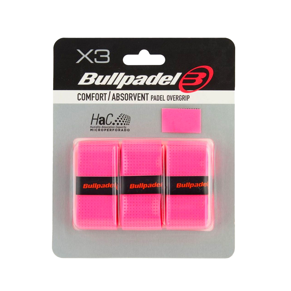 Bullpadel Overgrip Comfort Rosa X3