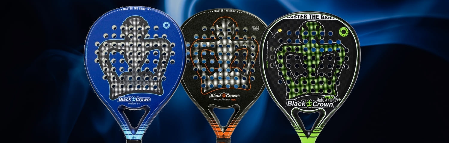Illustration bannière Raquettes de padel black crown piton