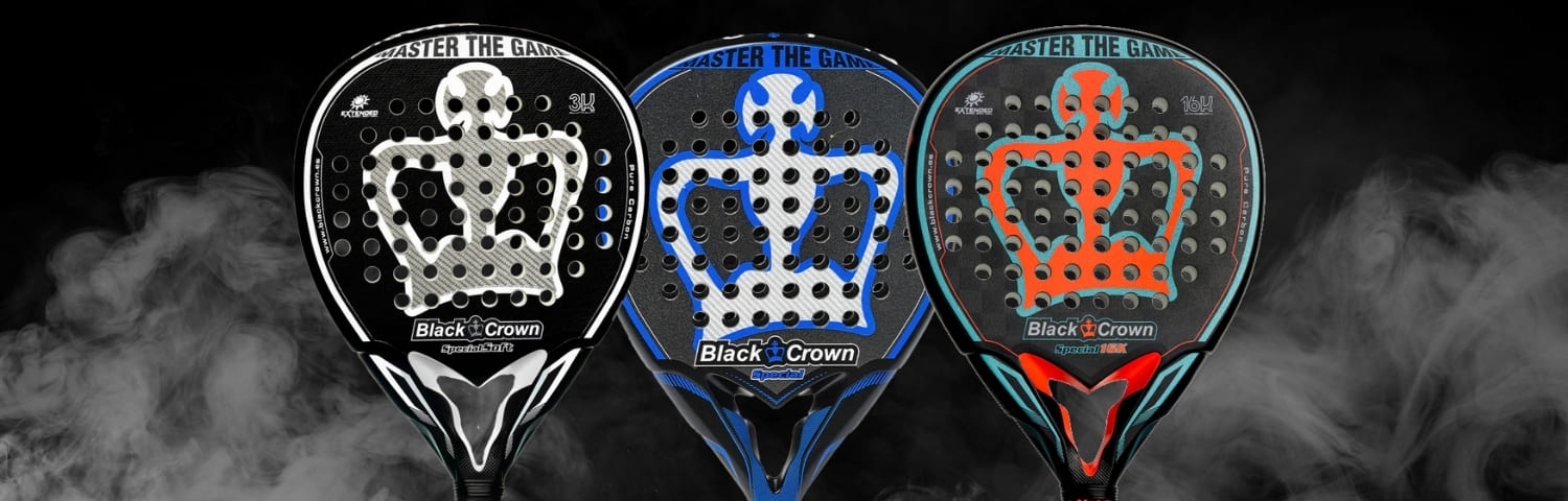 Illustration bannière Raquettes de padel black crown special