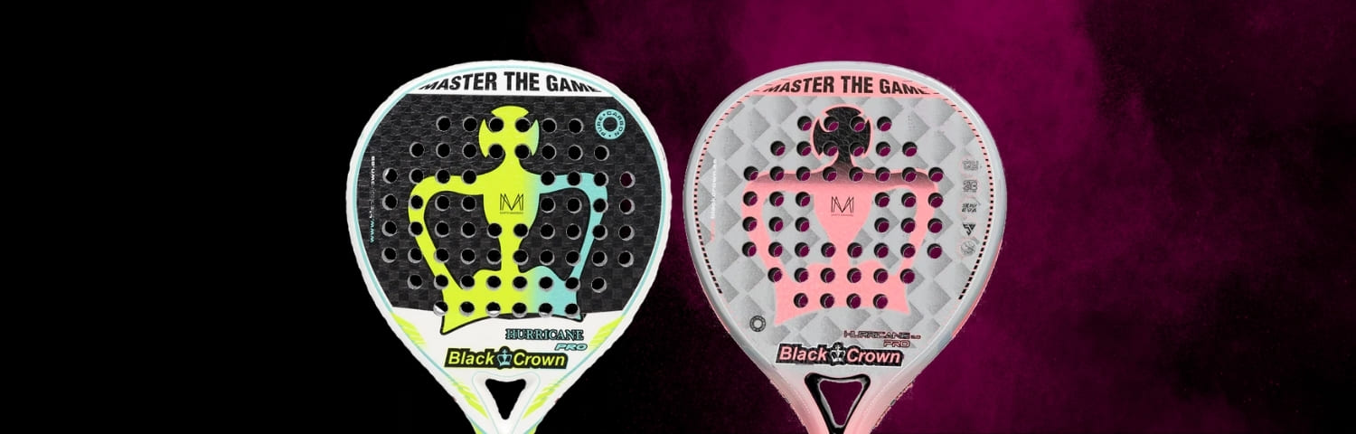 Illustration bannière Raquettes de padel black crown huricane